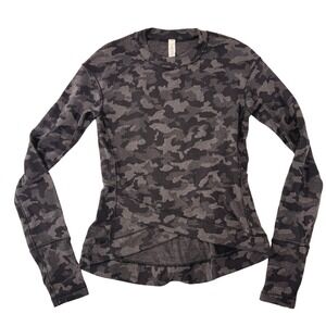 Lululemon Align Camo Print Long Sleeve Top‎ Thumbholes Women's Size 4